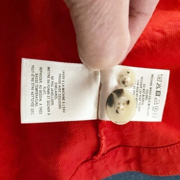 Anthropologie Maeve NWT Red Delia Tailored Blouse Size 2 - Picture 7 of 8